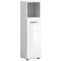 Badhochschrank ICE weiß weiß Hochglanz B/H/T: ca. 30x110x30 cm ICE - weiß (30,00/110,00/30,00cm) - xonox.home