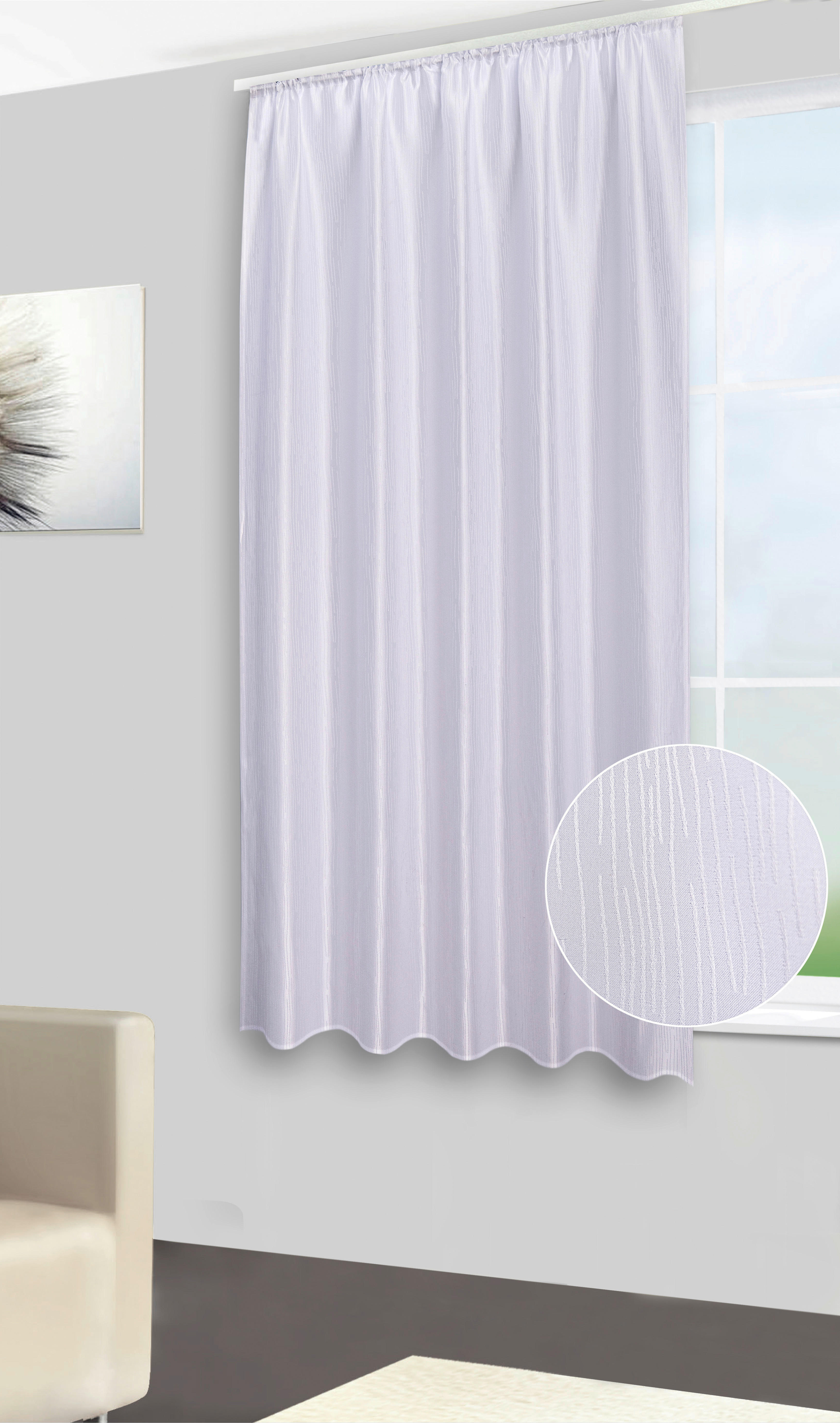 Thumbnail - silver edition Dekovorhang Tessin weiß B/L: ca. 140x175 cm