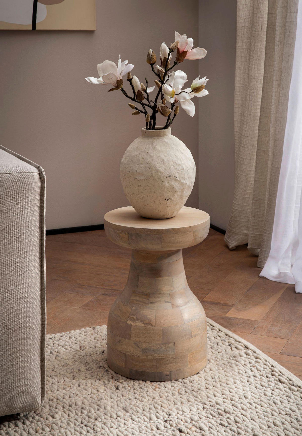 Beistelltisch Mango B/H/T: ca. 30x43x30 cm Beistelltisch - (30,00/43,00/30,00cm) - Wohnling