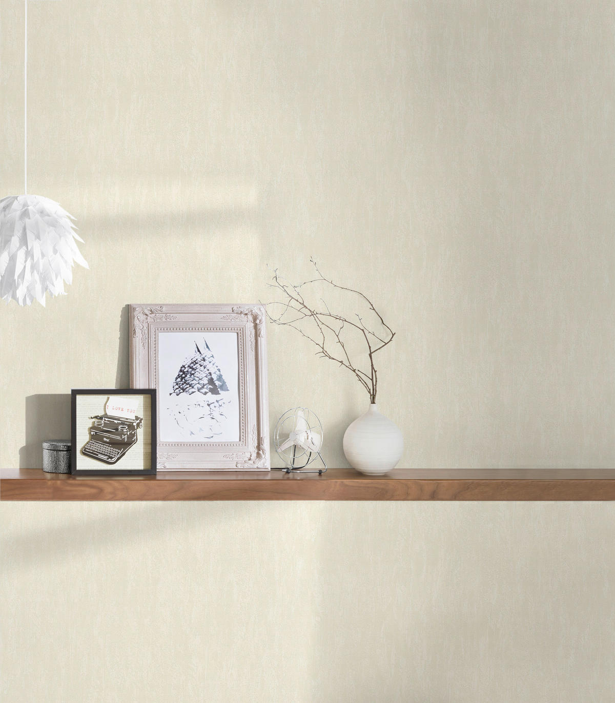 A.S.Creation Vliestapete Romantico Uni creme B/L: ca. 53x1005 cm Romantico - creme (53,00/1005,00cm) - A.S.Creation