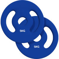 SPORTNOW Hantelscheiben blau Kunststoff B/H/L: ca. 20x4x20 cm Hantelscheiben - blau (20,00/20,00/4,00cm) - SPORTNOW