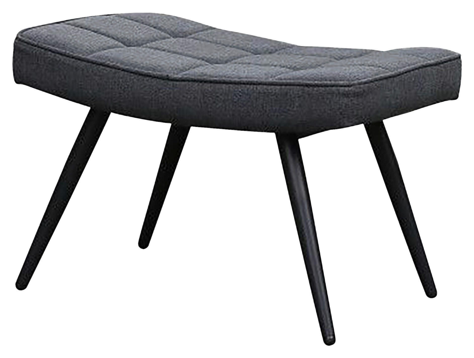 byLIVING Hocker UTA dunkelgrau schwarz Webstoff Metall B/H/T: ca. 60x39x41 cm UTA - schwarz/dunkelgrau (60,00/39,00/41,00cm) - byLIVING