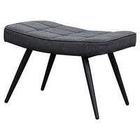 byLIVING Hocker UTA dunkelgrau schwarz Webstoff Metall B/H/T: ca. 60x39x41 cm UTA - schwarz/dunkelgrau (60,00/39,00/41,00cm) - byLIVING