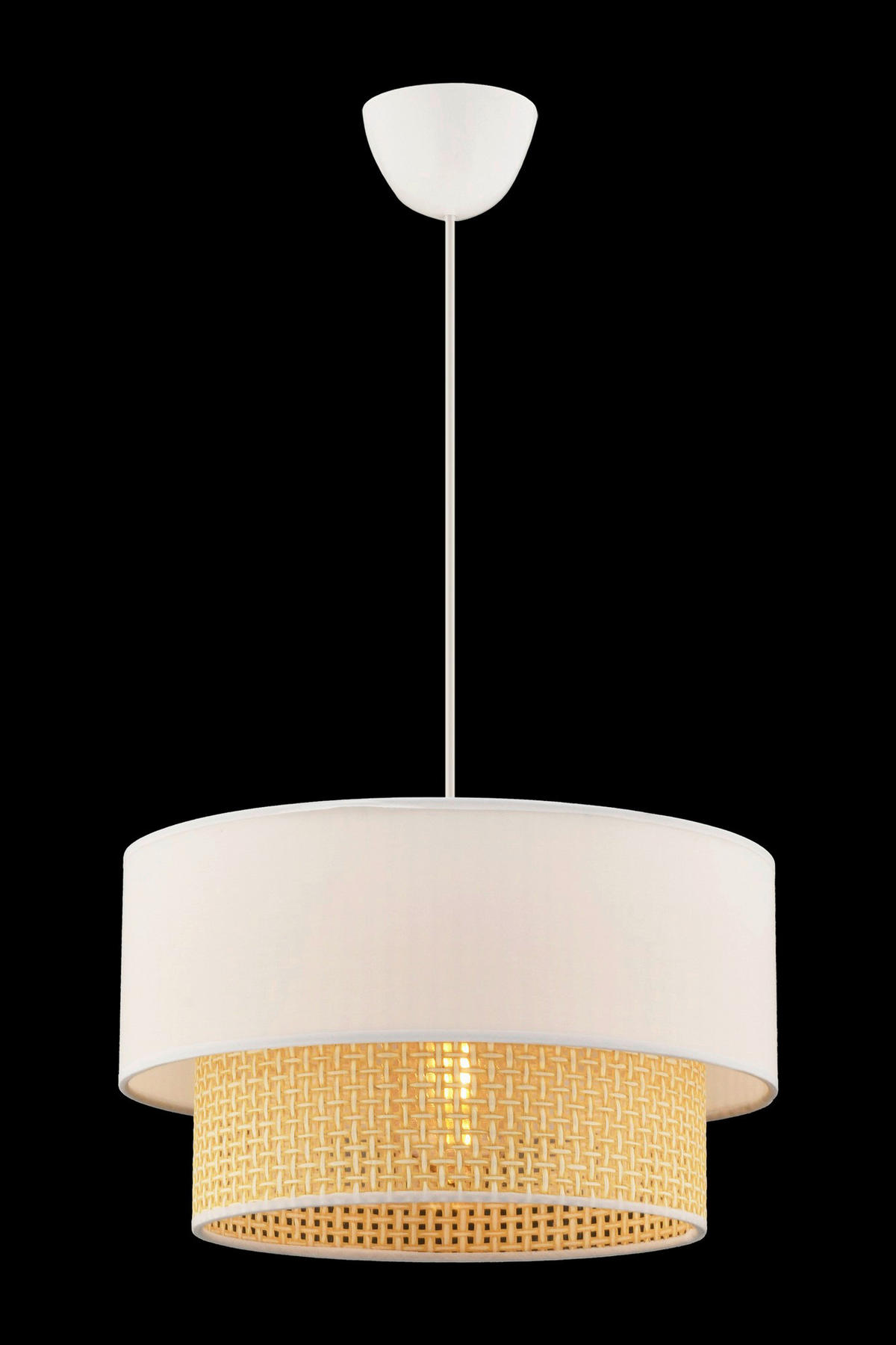 Opviq Pendelleuchte Echo Hazeran kamel weiß Baumwolle B/H/T/L/D: ca. 30x65x30x30x30 cm E27 1 Brennstellen Echo Hazeran - weiß/kamel (30,00/30,00/65,00cm) - Opviq