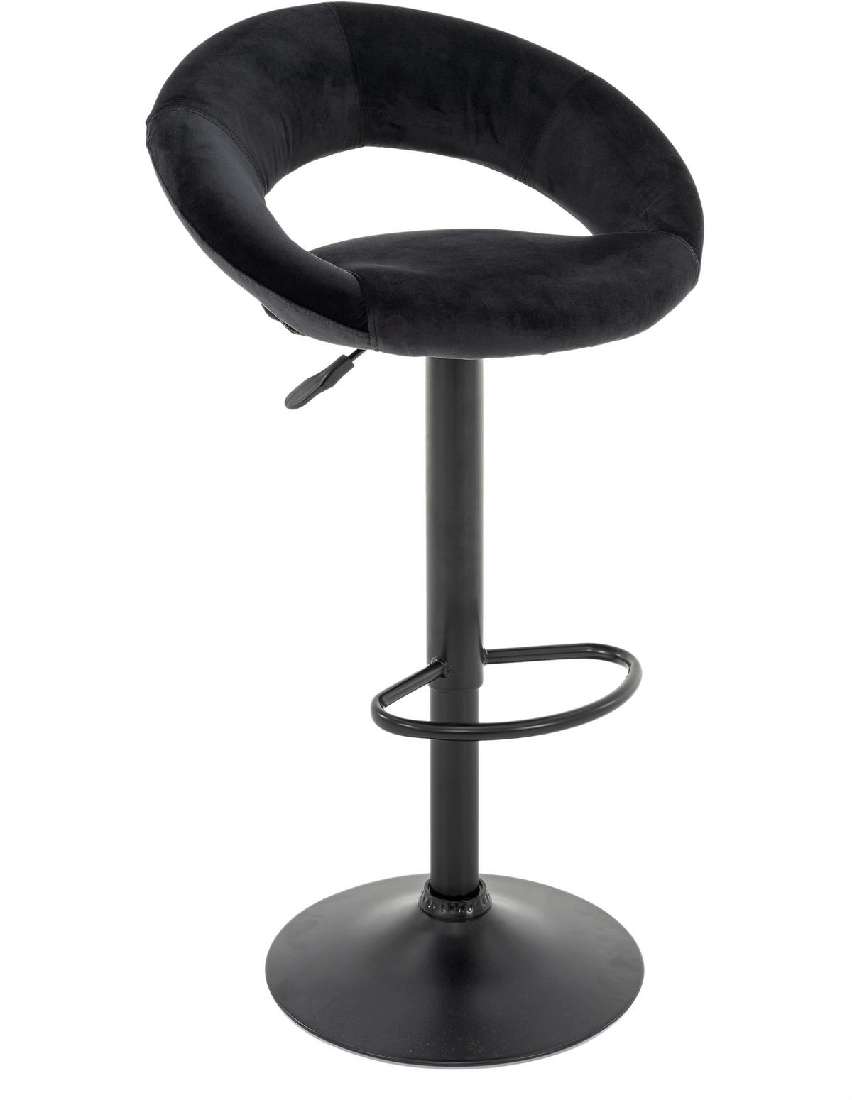 Barhocker FM-120-1 schwarz Samt B/H/T: ca. 56x103x50 cm FM-120-1 - schwarz (56,00/103,00/50,00cm)