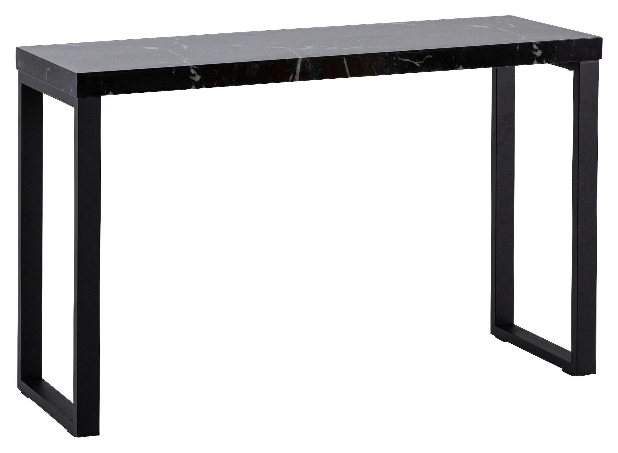 Konsolentisch schwarz Marmor Optik MDF B/H/T: ca. 120x76x40 cm Konsolentisch - schwarz (120,00/76,00/40,00cm) - Wohnling