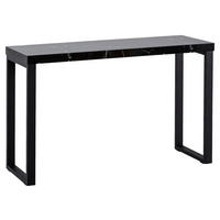 Konsolentisch schwarz Marmor Optik MDF B/H/T: ca. 120x76x40 cm Konsolentisch - schwarz (120,00/76,00/40,00cm) - Wohnling