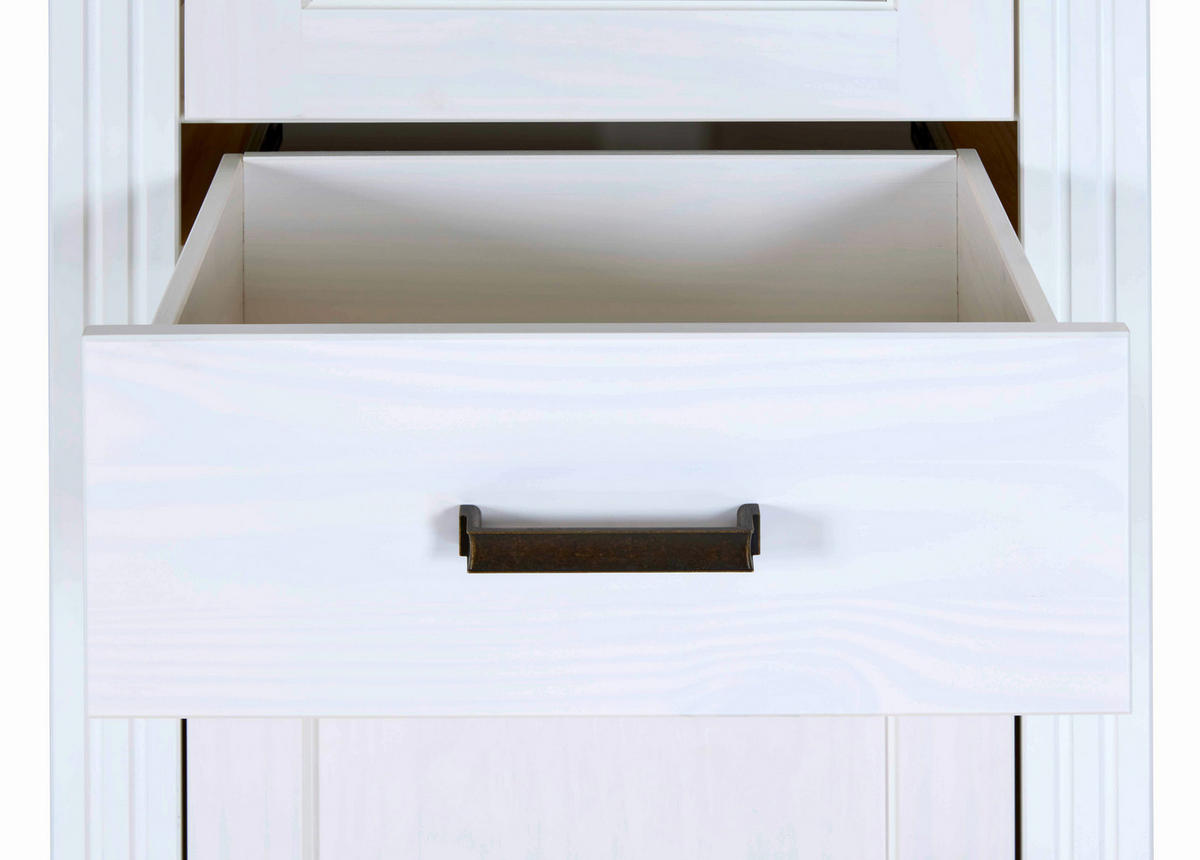 Säulenvitrine Maluno weiß lackiert Holz B/H/L: ca. 41x193,1x68 cm Maluno - weiß (68,00/41,00/193,10cm) - Inter Link