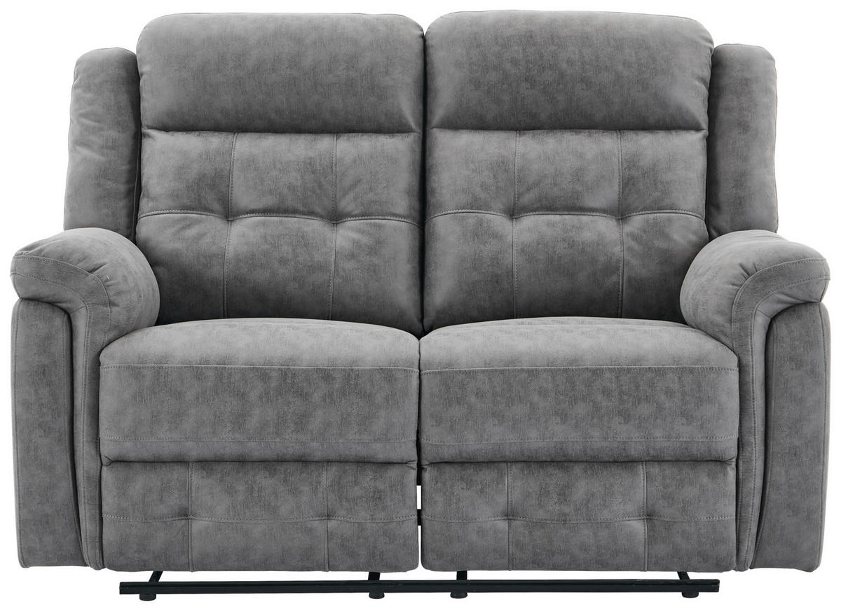 Sofa Philip grau Microfaser B/H/T: ca. 151x103x95 cm Philip - schwarz/grau (151,00/103,00/95,00cm)
