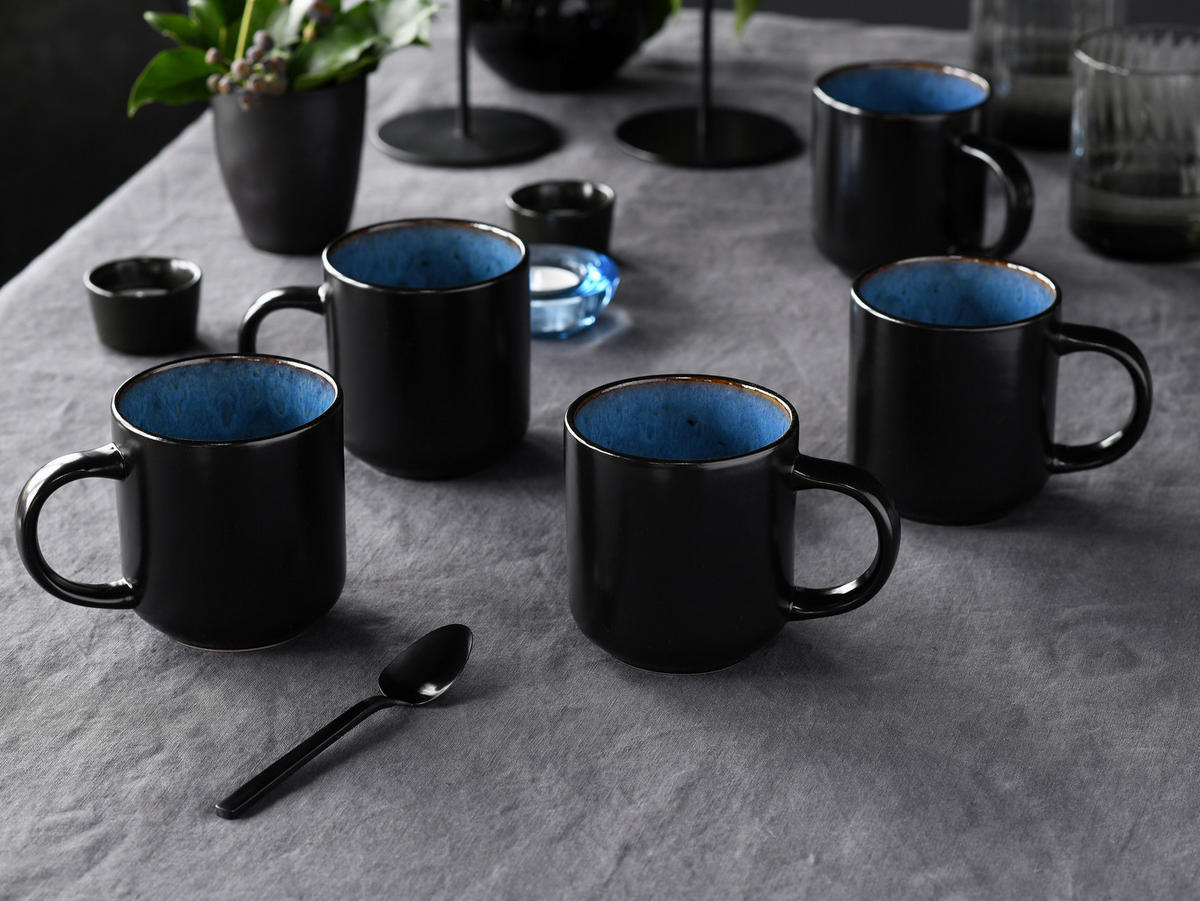 CreaTable Kaffeebecher Nordic Fjord Blue blau Steinzeug Nordic Fjord Blue - blau - CreaTable