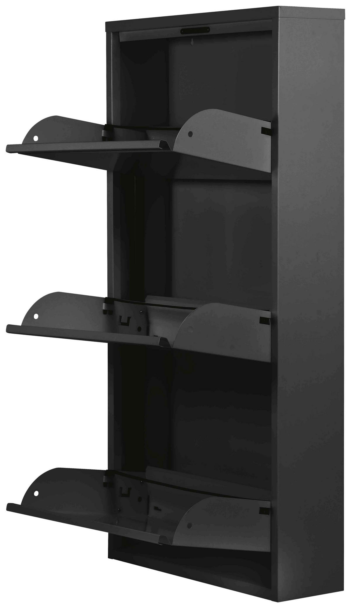 Schuhkipper Blacky schwarz matt B/H/T: ca. 50x105x13 cm Blacky - schwarz (50,00/105,00/13,00cm)