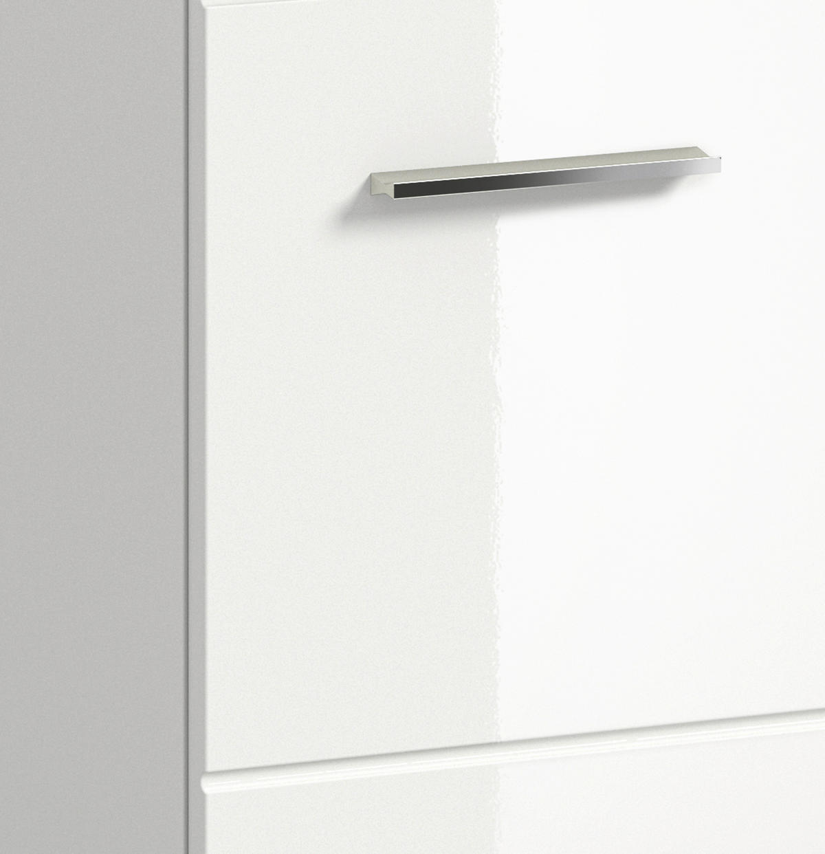 Hochschrank Ice weiß weiß Hochglanz B/H/T: ca. 30x185x30 cm Ice - weiß (30,00/185,00/30,00cm) - xonox.home