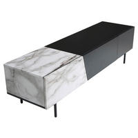 Lowboard weiß Marmor Optik B/H/T: ca. 150x40x40 cm TV & Lowboard - weiß (150,00/40,00/40,00cm) - Wohnling
