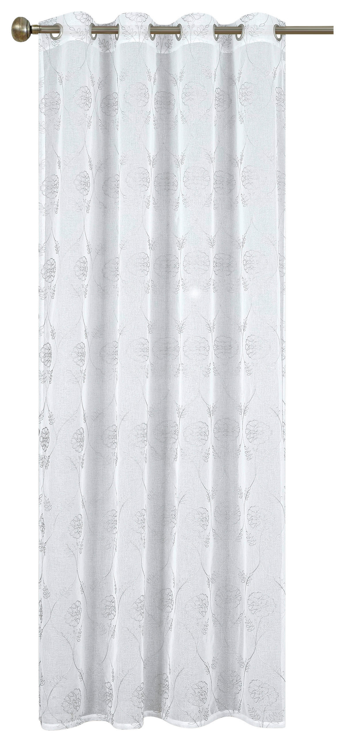 Ösenvorhang Luna silber B/L: ca. 135x245 cm Luna - silber (135,00/245,00cm) - home Topline