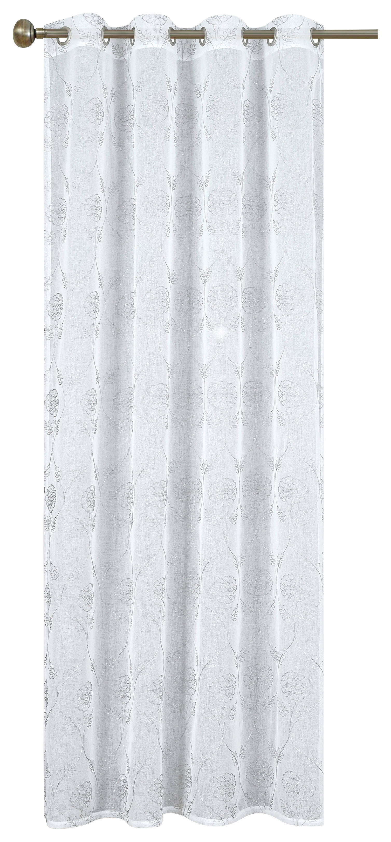 Thumbnail - home Topline Ösenvorhang Luna silber B/L: ca. 135x245 cm