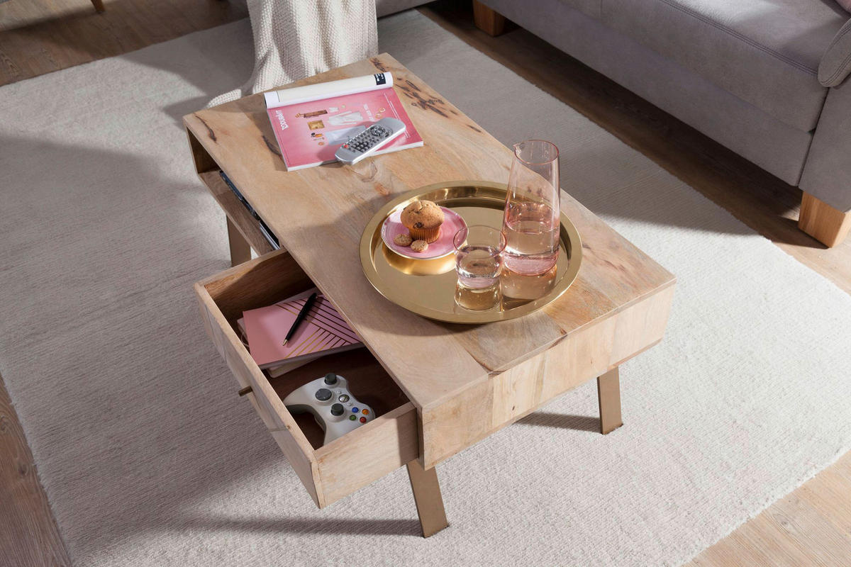 Couchtisch braun B/H/T: ca. 95x42x50 cm Couchtisch - braun (95,00/42,00/50,00cm) - Wohnling