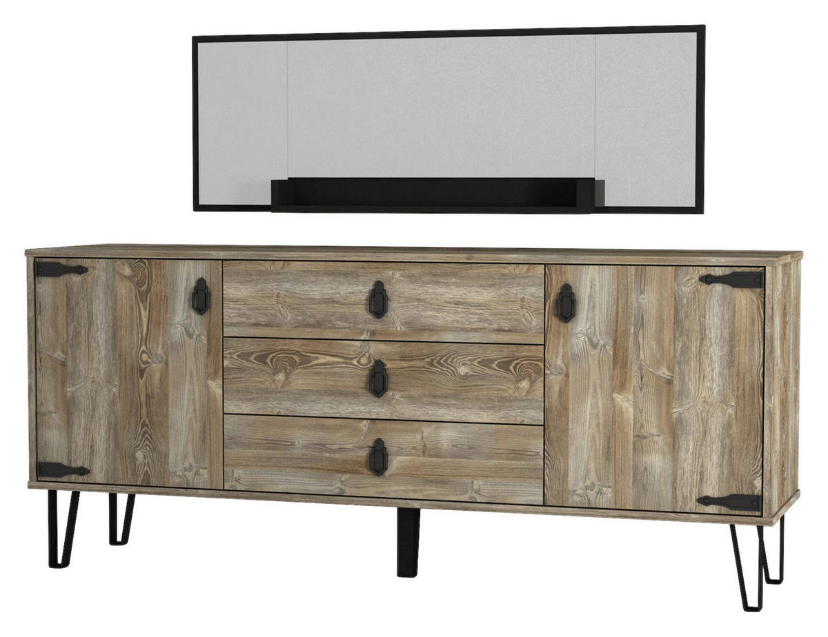 Sideboard Costa Eiche Nachbildung B/H/T: ca. 180x78x45 cm Costa - Eiche (180,00/78,00/45,00cm) - moebel17