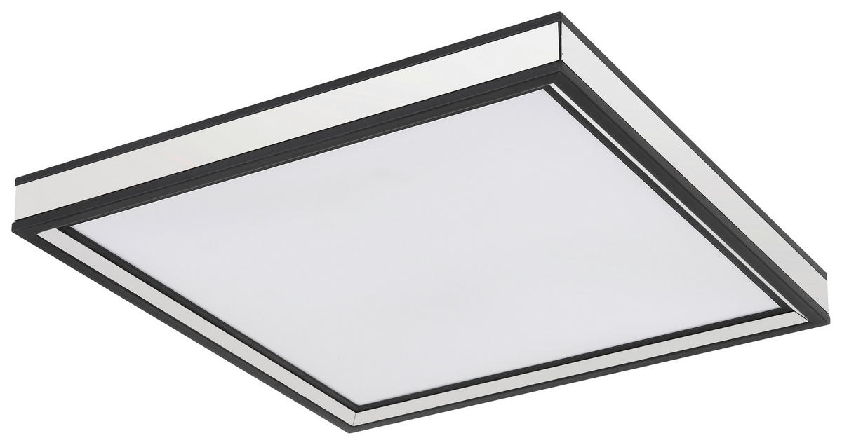 GLOBO Deckenleuchte Jessy 41596D1 schwarz Opal Kunststoff Metall B/H/T: ca. 30x6,5x30 cm 1 Brennstellen Jessy - schwarz/Opal (30,00/6,50/30,00cm) - GLOBO