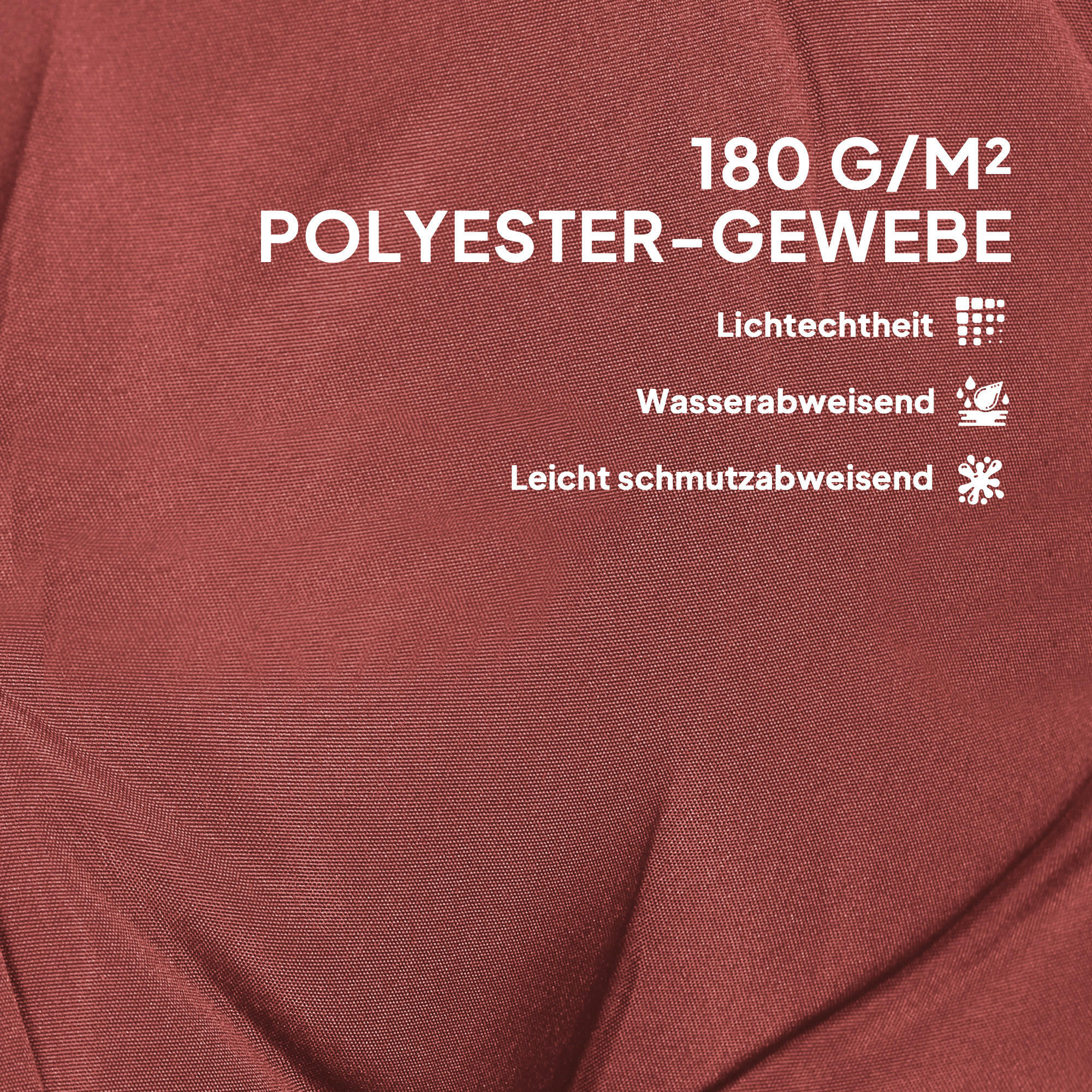 Outsunny Sitzkissen 4er Set weinrot Polyester B/H/L: ca. 50x5x108 cm Sitzkissen 4er Set - weinrot (108,00/50,00/5,00cm) - Outsunny