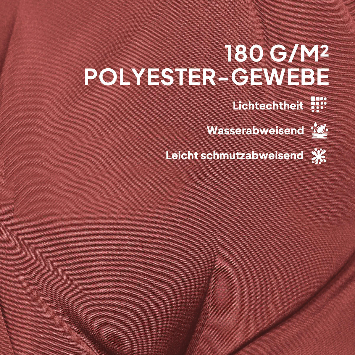 Outsunny Sitzkissen 4er Set weinrot Polyester B/H/L: ca. 50x5x108 cm Sitzkissen 4er Set - weinrot (108,00/50,00/5,00cm) - Outsunny