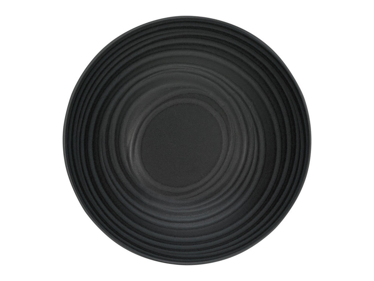 CreaTable Salatschale LAVA STONE dunkelgrau Steinzeug D: ca. 24 cm LAVA STONE - dunkelgrau (24,00cm) - CreaTable