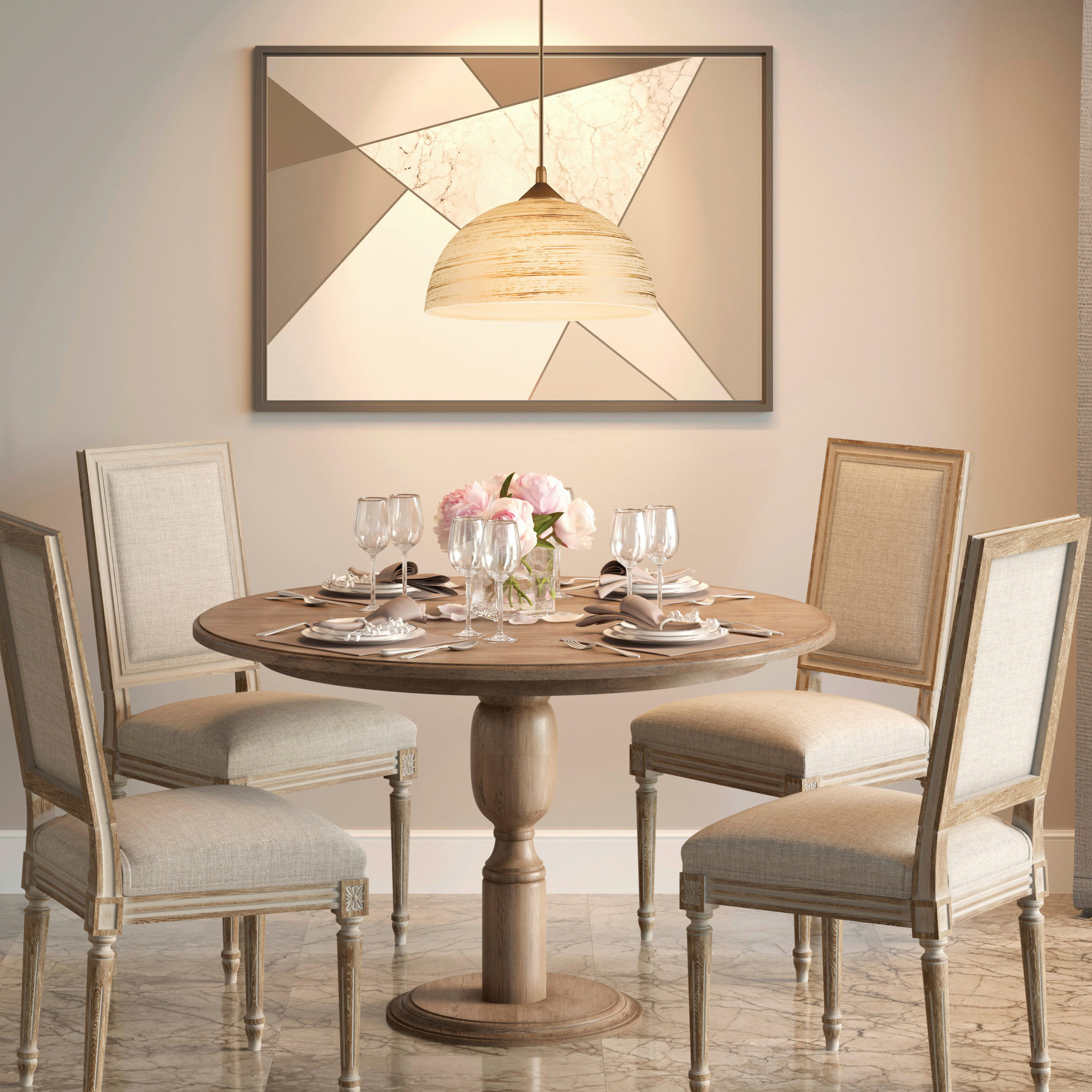 Thumbnail - Lamkur Pendelleuchte MARCY 28026 gold Glas H/L: ca. 70x30 cm E27 1 Brennstellen