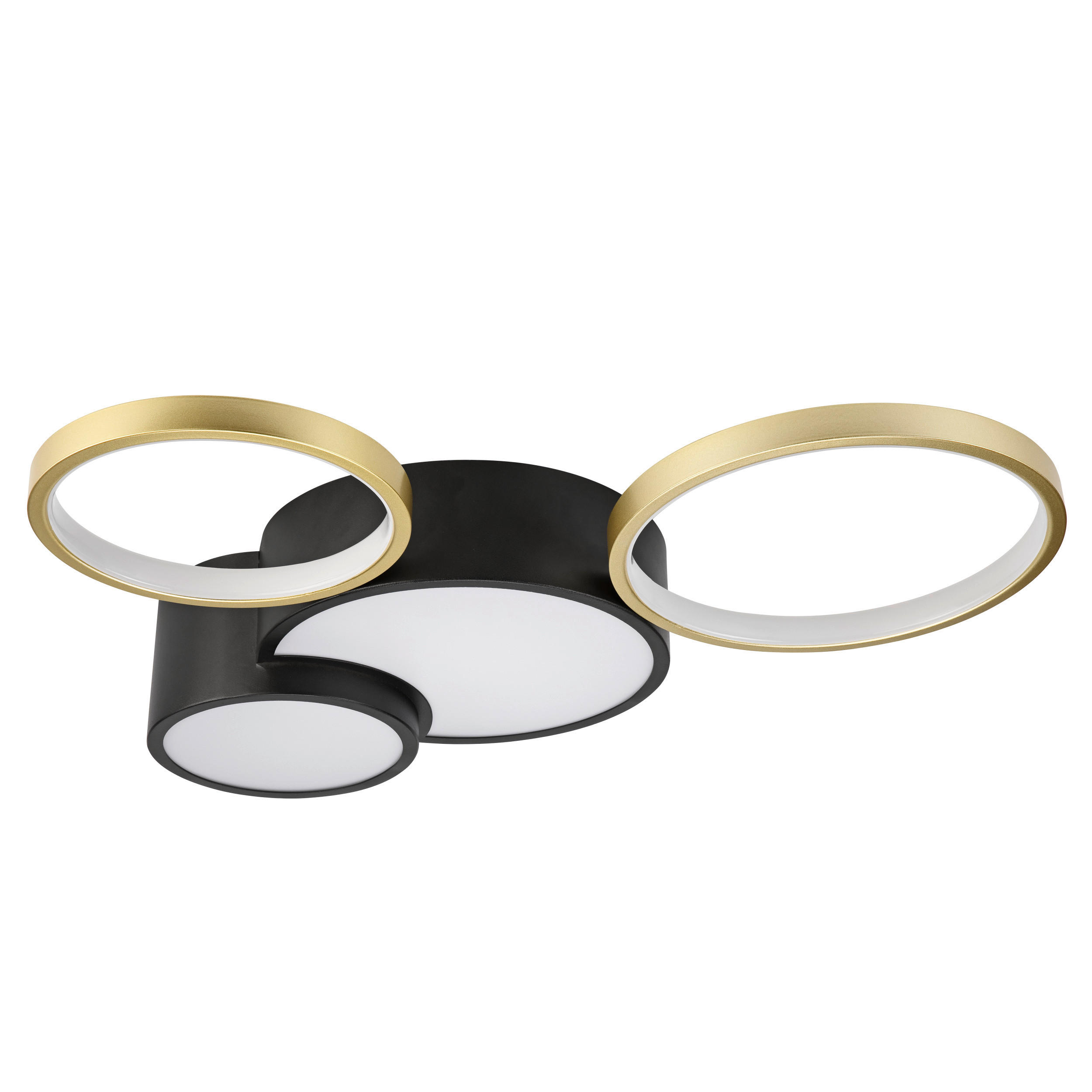 Lamkur LED-Deckenleuchte ALIZEE 50980 schwarz gold PVC Stahl H/L: ca. 9,5x60 cm 3 Brennstellen Alizee - gold/schwarz (60,00cm) - Lamkur