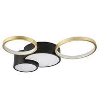 Lamkur LED-Deckenleuchte ALIZEE 50980 schwarz gold PVC Stahl H/L: ca. 9,5x60 cm 3 Brennstellen Alizee - gold/schwarz (60,00cm) - Lamkur