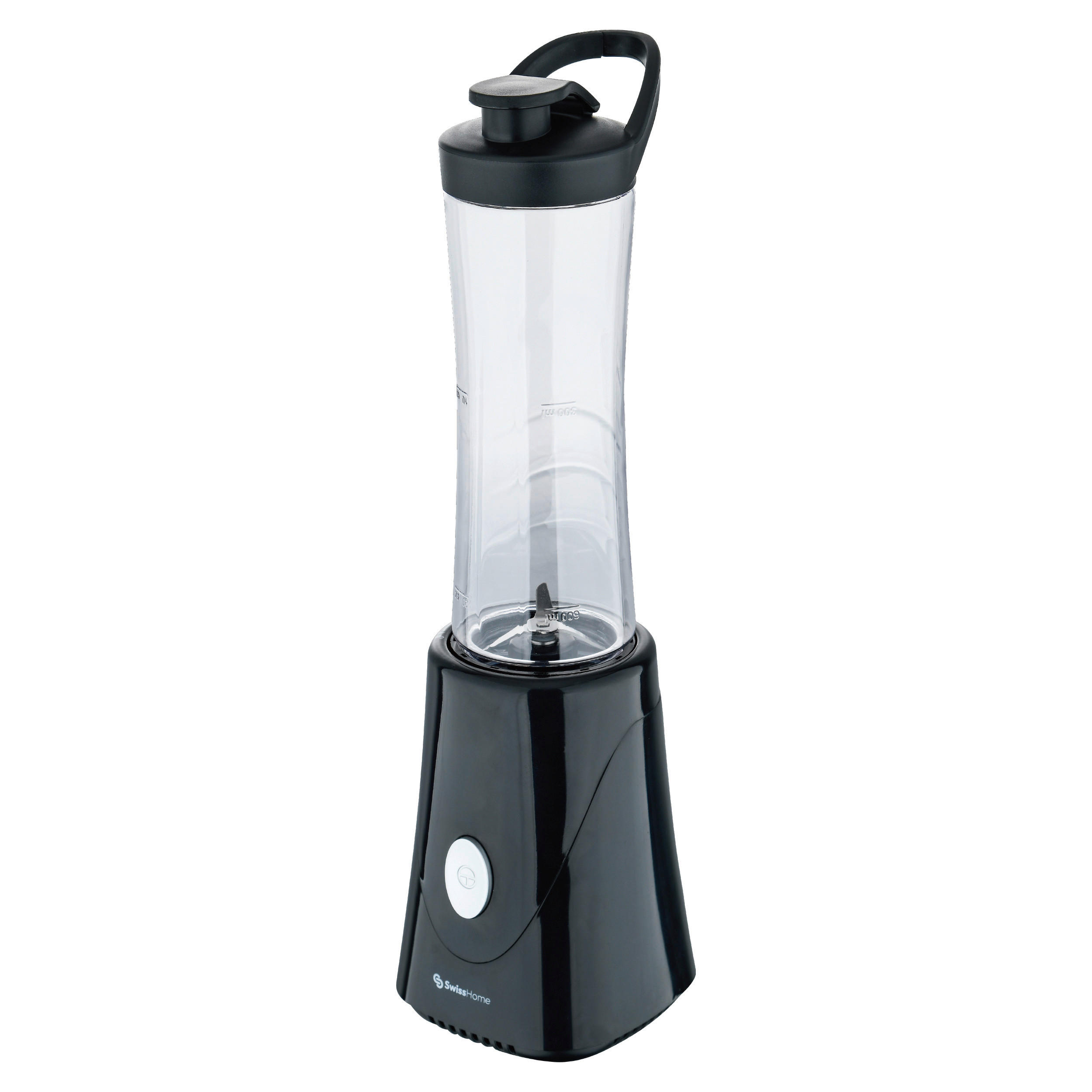 SWISS HOME Reise-Blender schwarz Edelstahl B/H/L: ca. 12x24,5x20,5 cm PETIT - schwarz (20,50/12,00/24,50cm) - SWISS HOME