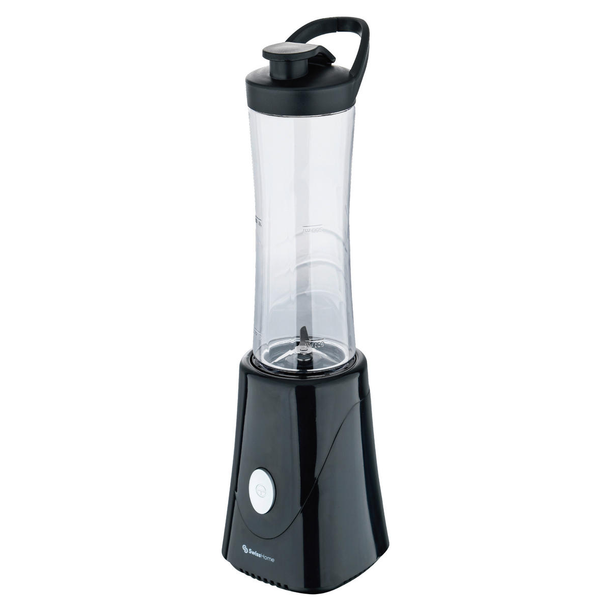 SWISS HOME Reise-Blender schwarz Edelstahl B/H/L: ca. 12x24,5x20,5 cm PETIT - schwarz (20,50/12,00/24,50cm) - SWISS HOME