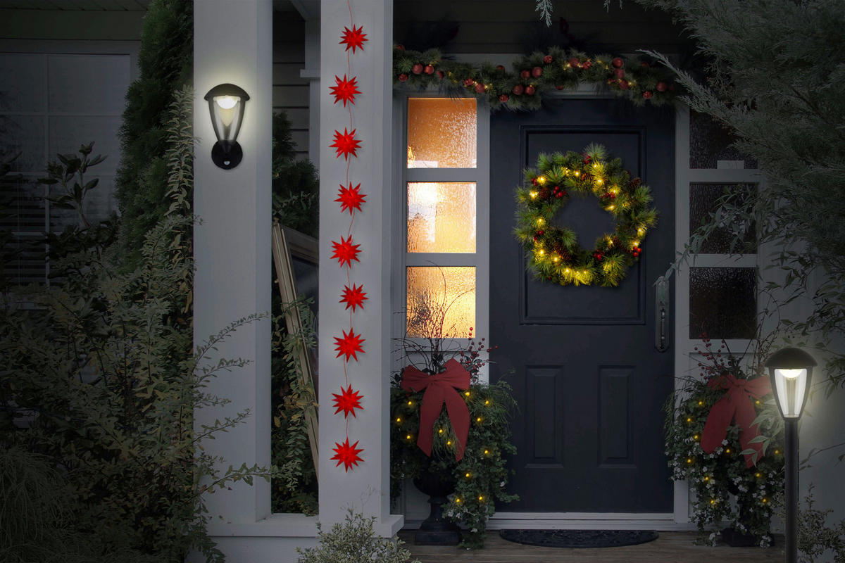 Näve Leuchten LED-Außensockelleuchte 2096122 anthrazit Aluminium Kunststoff B/H/T: ca. 19x100x16,5 cm LED Außensockelleuchte Leah mit LED - anthrazit (19,00/100,00/16,50cm) - Näve Leuchten