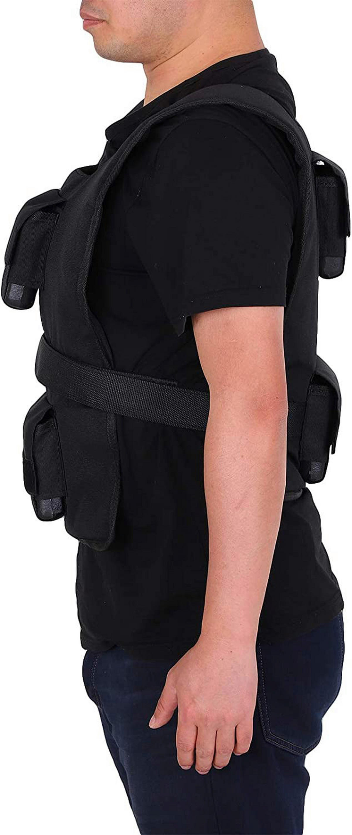 HOMCOM Trainingsweste schwarz Eisen Trainingsweste - schwarz - HOMCOM