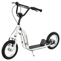 HOMCOM Tretroller weiß B/H/L: ca. 58x85x120 cm Tretroller_mit_Handbremse - weiß (120,00/58,00/85,00cm) - HOMCOM