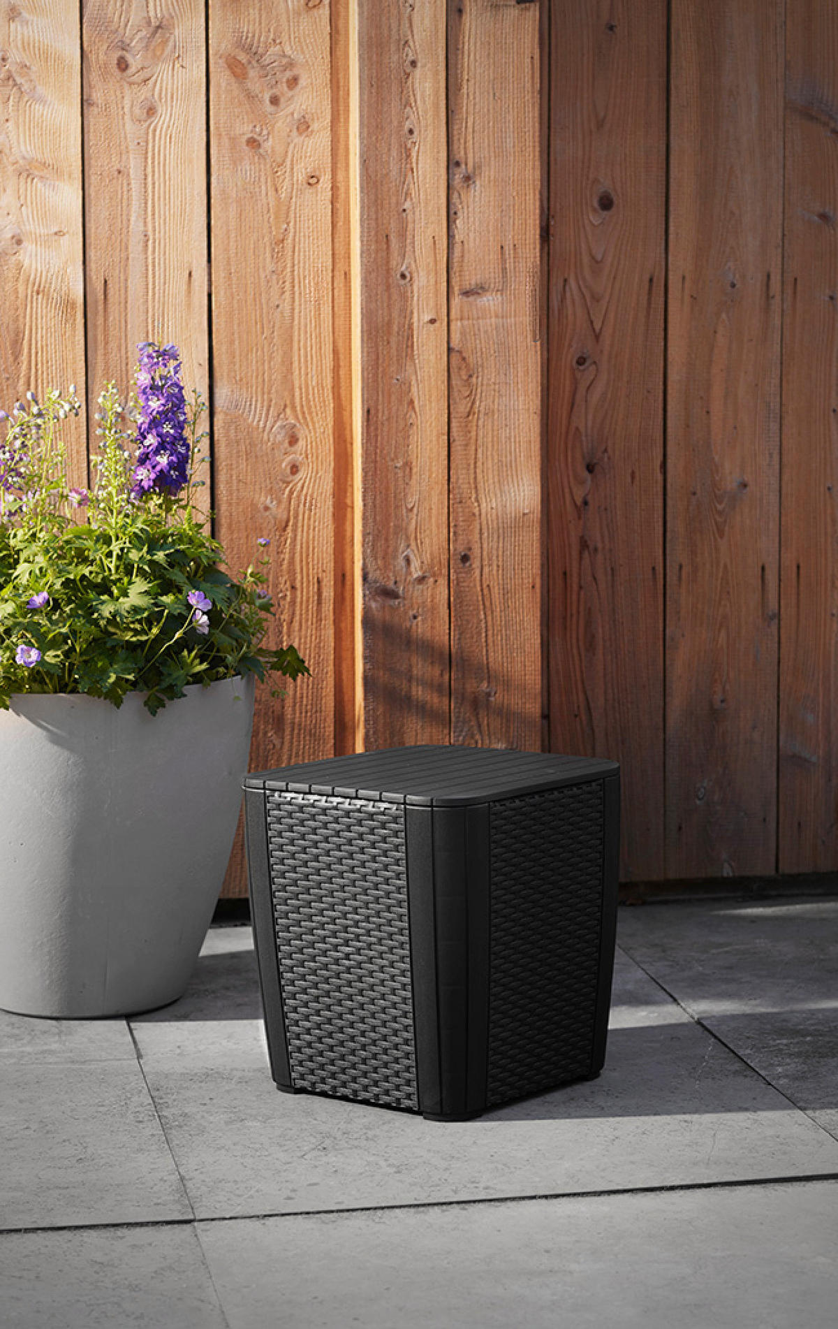 Jardin Aufbewahrungstisch Luzon Graphit Kunststoff B/H/L: ca. 39x43x39 cm Luzon - Graphit (39,00/39,00/43,00cm) - Jardin