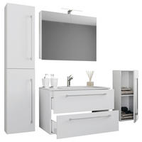 Waschplatz 5tlg-Badinos weiß B/H/T: ca. 60x50x46 cm 5tlg-Badinos - weiß (60,00/50,00/46,00cm) - VCM Möbel