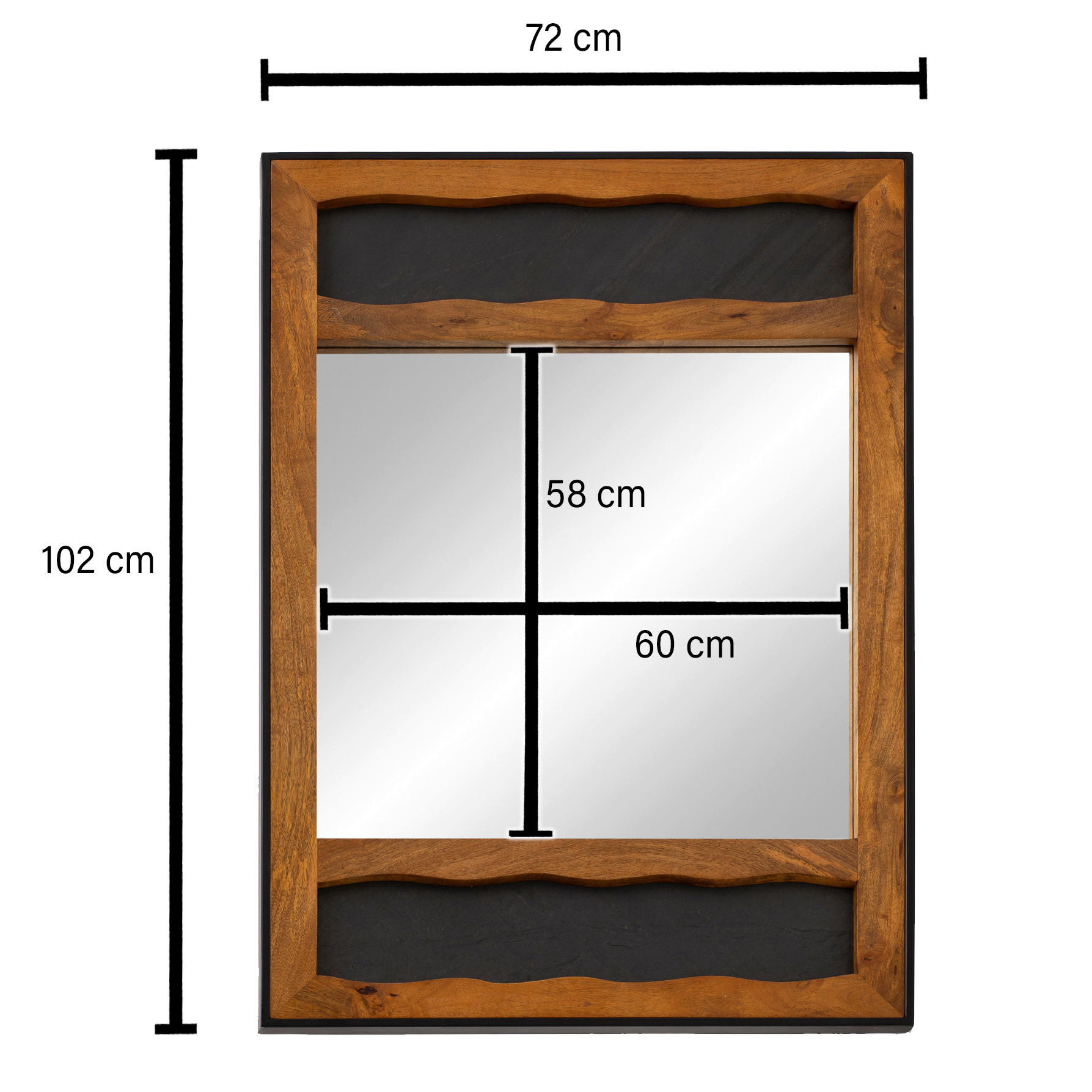 Wandspiegel B/H/T: ca. 72x102x3 cm υ...