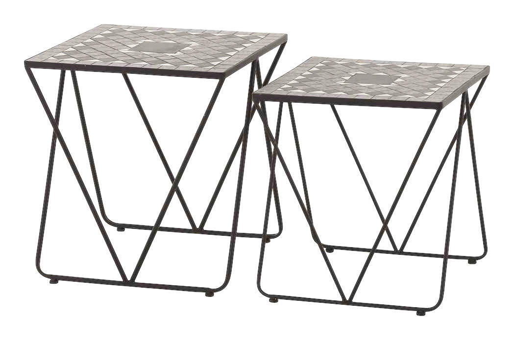 Gardamo Tischset COMO schwarz Stahl COMO - schwarz - Gardamo