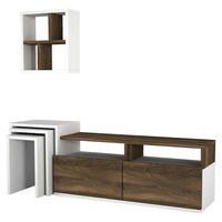 Wohnwand Missy weiß walnuss Nachbildung B/H/T: ca. 123,2x41,8x29,5 cm Missy - weiß/walnuss (123,20/41,80/29,50cm) - moebel17