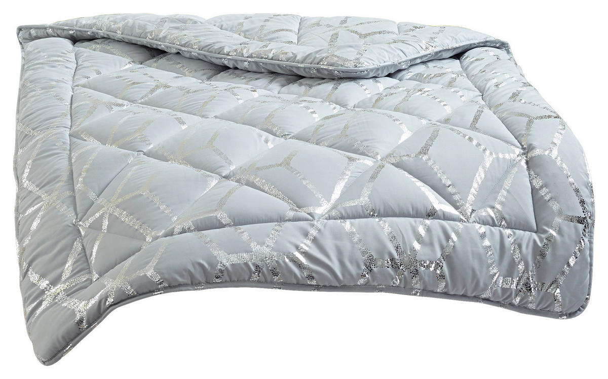Steppbett Steppbett_Shine 135x200cm silber - silber/grau (135,00/200,00cm)