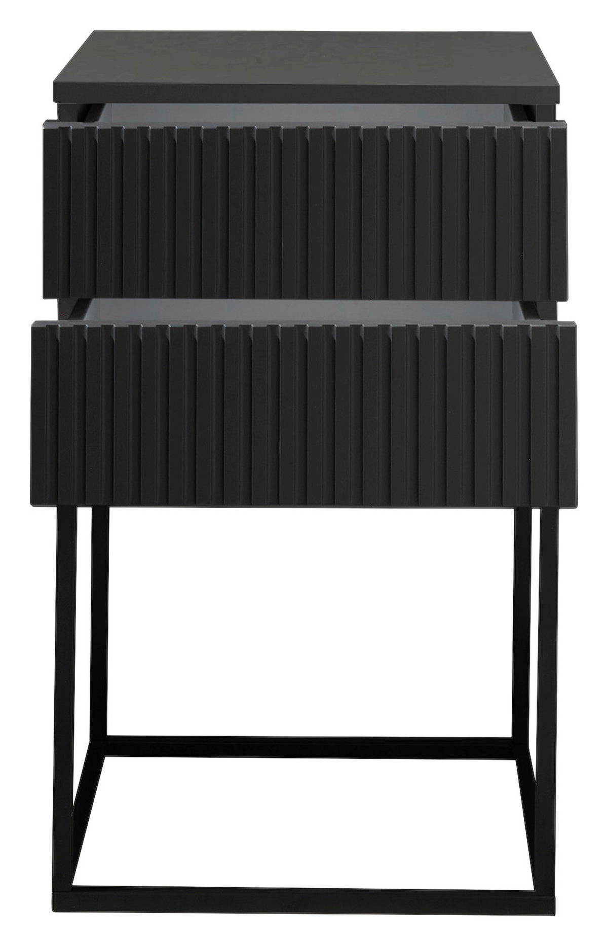 Graphit B/H/T: ca. 40x65x39 cm Marle_Nachtkonsole - Graphit/schwarz (40,00/65,00/39,00cm)