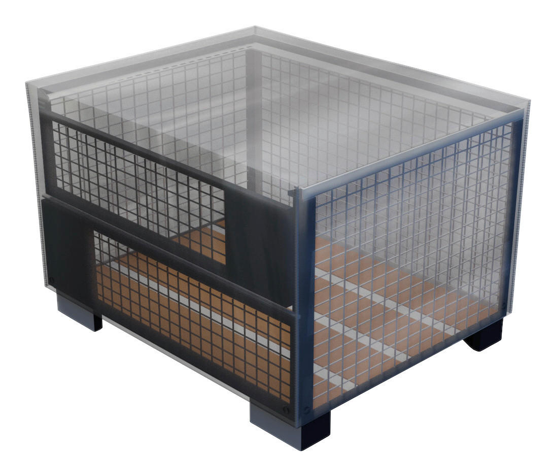 Grasekamp Abdeckung für Gitterbox transparent Kunststoff B/H/L: ca. 85x95x125 cm Abdeckung_Gitterbox - transparent (125,00/85,00/95,00cm) - Grasekamp