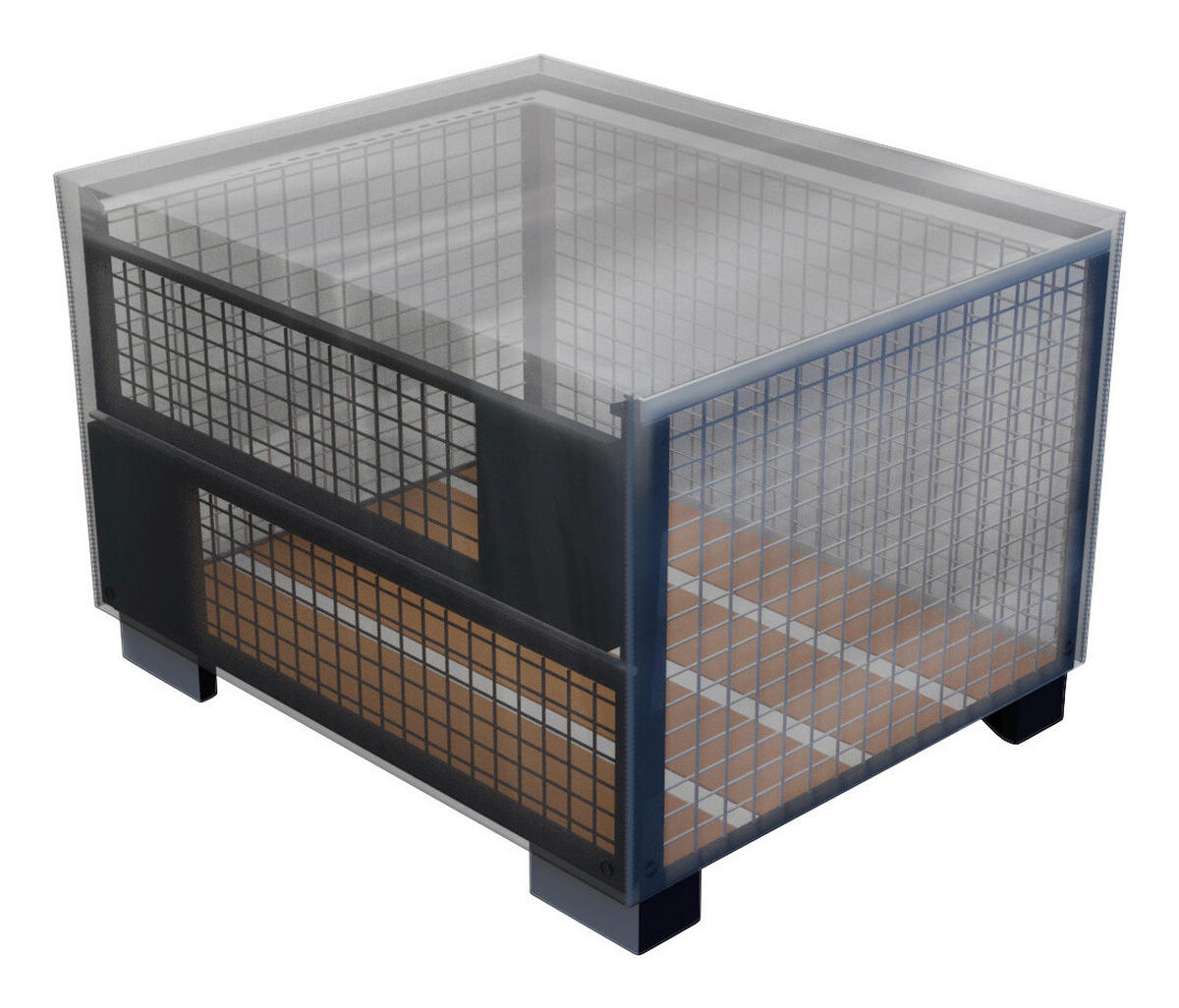 Grasekamp Abdeckung für Gitterbox transparent Kunststoff B/H/L: ca. 85x95x125 cm Abdeckung_Gitterbox - transparent (125,00/85,00/95,00cm) - Grasekamp