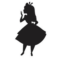 Komar Poster Alice Silhouette Disney B/L: ca. 50x70 cm Alice Silhouette - (50,00/70,00cm) - Komar