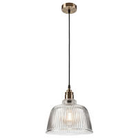 Lamkur Pendelleuchte ASTA 41902 oxidgrün Glas Stahl H/L: ca. 81x28 cm E27 1 Brennstellen Asta - oxidgrün (28,00cm) - Lamkur