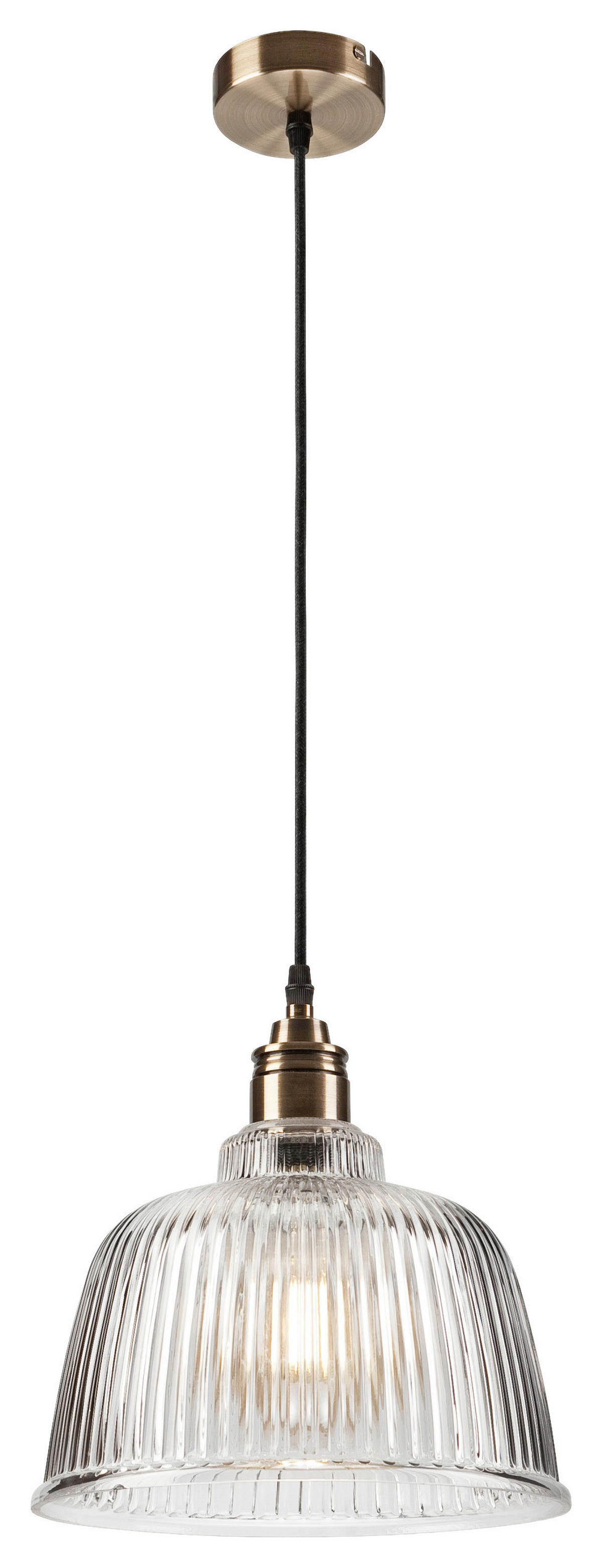 Lamkur Pendelleuchte ASTA 41902 oxidgrün Glas Stahl H/L: ca. 81x28 cm E27 1 Brennstellen Asta - oxidgrün (28,00cm) - Lamkur