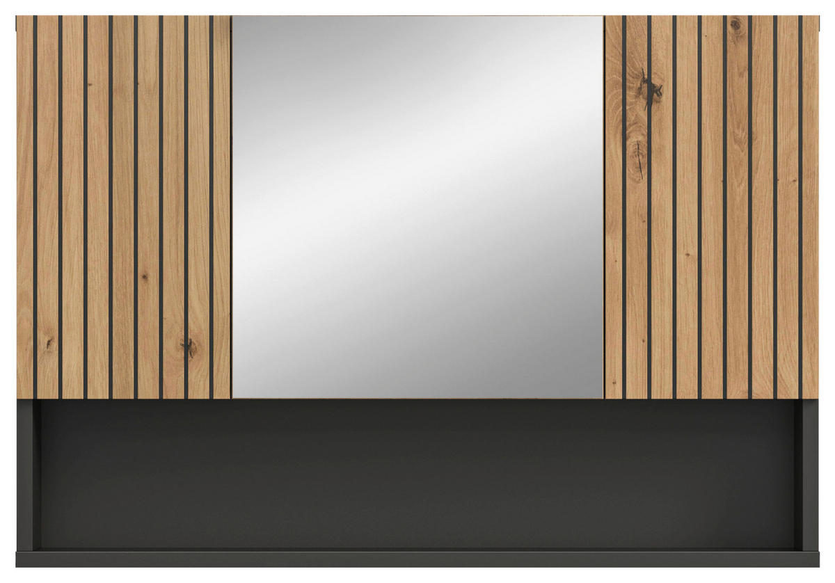 Spiegelschrank Mone Basalt Nachbildung Artisan Oak Nachbildung B/H/T: ca. 80x55x17 cm Mone - Basalt (80,00/55,00/17,00cm) - xonox.home