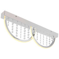 GLOBO Deckenleuchte 67104-14 klar Opal Chrom Metall Acryl B/H/L: ca. 6x20x60 cm Gert - klar/Opal (60,00/6,00/20,00cm) - GLOBO
