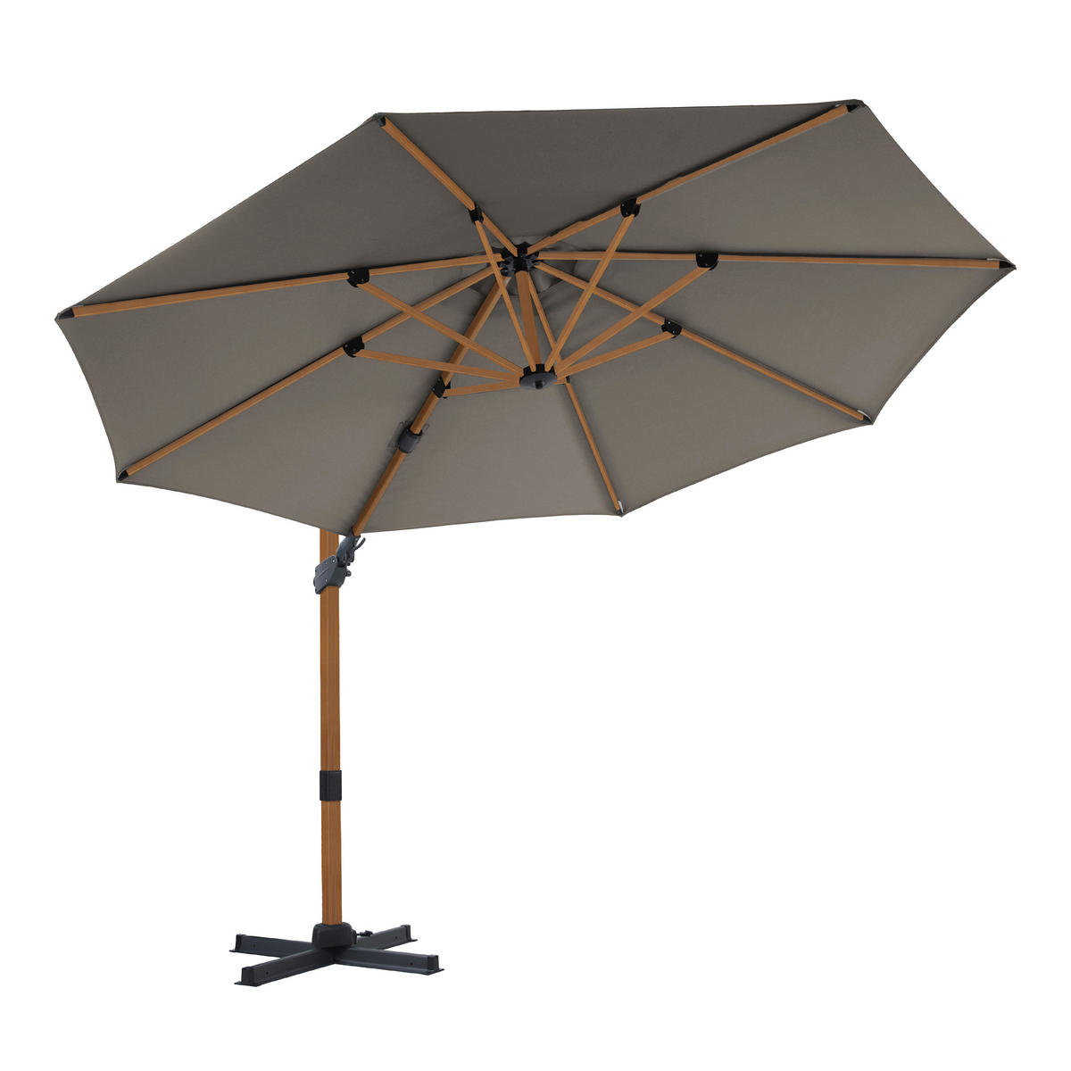 AXI Outdoor Living Ampelschirm Cyrus taupe Metall B/H/L: ca. 300x250x300 cm Cyrus - braun/taupe (300,00/300,00/250,00cm) - AXI Outdoor Living