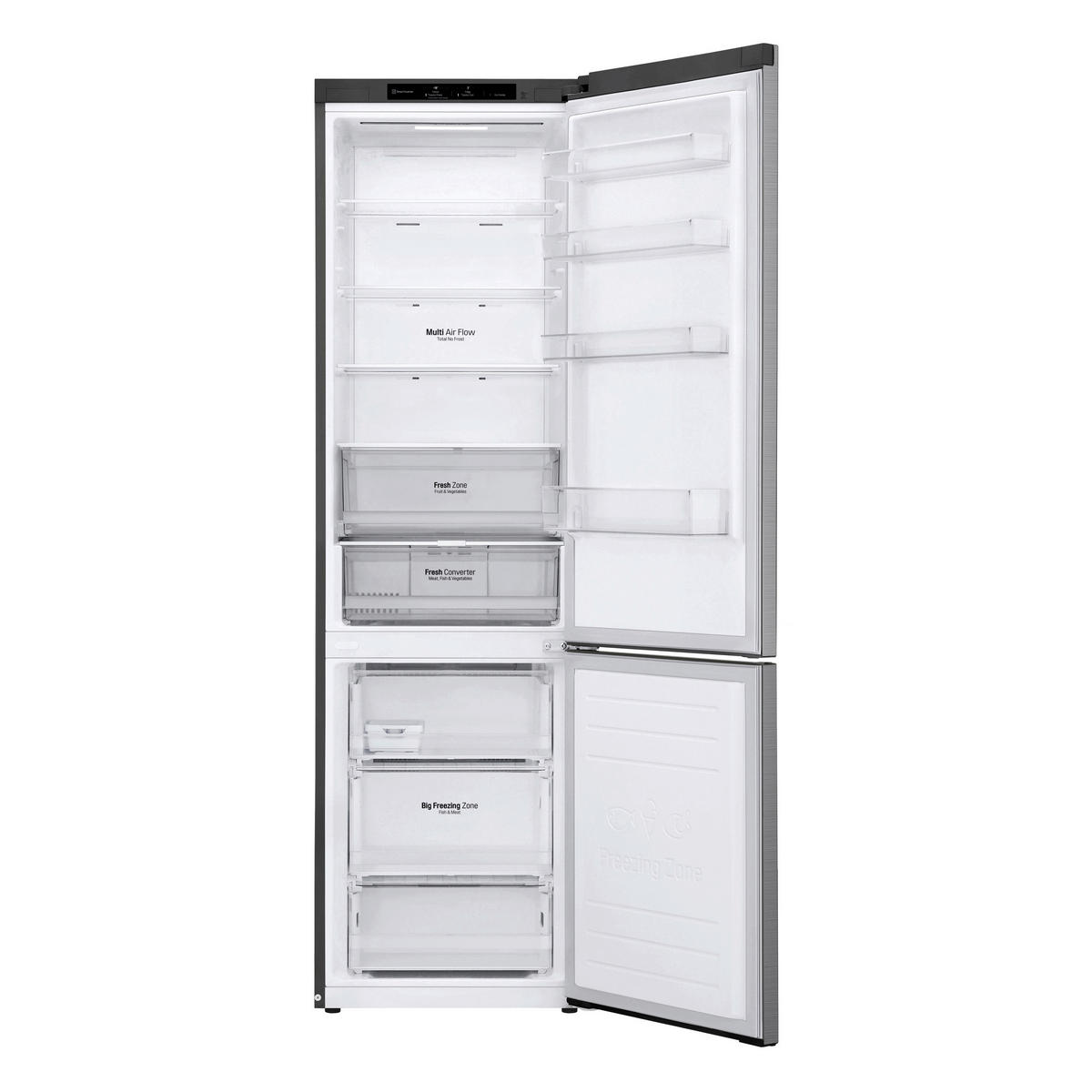 LG Kühl-/Gefrierkombination GBP52PZNCN1 silber B/H/T: ca. 60x204x66 cm Kühl-/Gefrierkombi GBP52PZNCN1 - silber (60,00/204,00/66,00cm) - LG