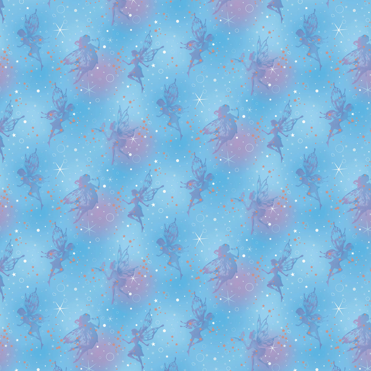 UGEPA Papiertapete Feen blau B/L: ca. 0,53x10 cm Papiertapete_A43201 - blau (0,53/10,00cm) - UGEPA